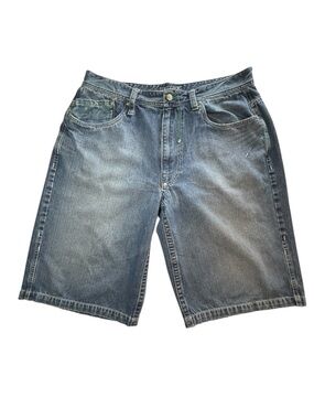 Enyce Men's Faded Blue Denim Jean Shorts